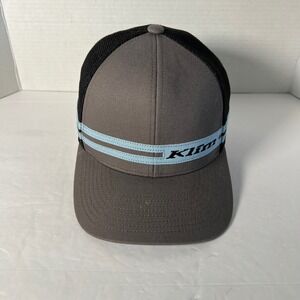 Klim Technical Riding Gear Trucker Hat Snapback Gray Black Blue 3481-000